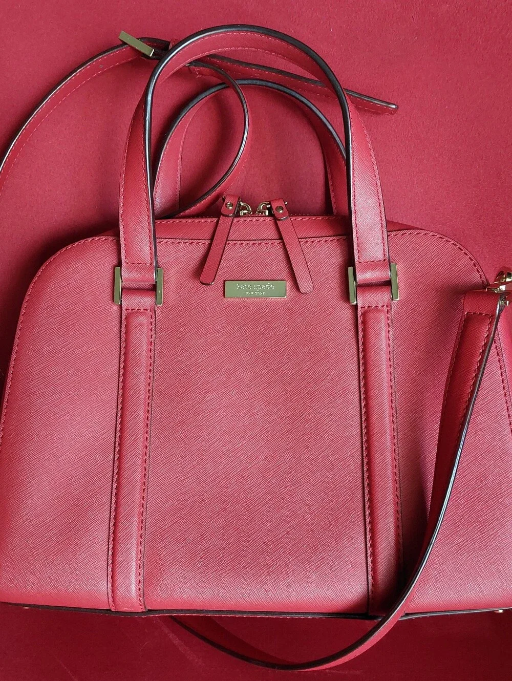 kate Spade-Felix Satchel. Red.
